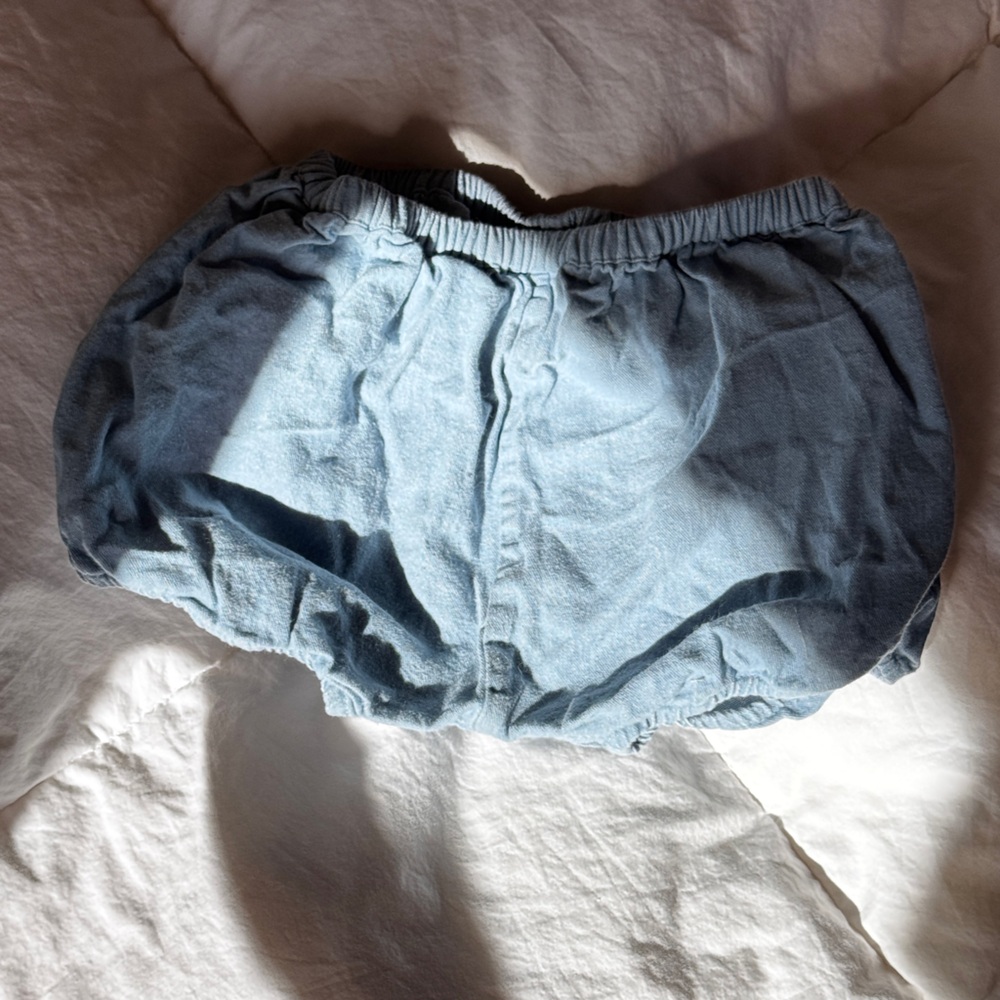 Louis Louise 2T Light Chambray Bloomers | 100% Cotton Elastic Waist Shorts